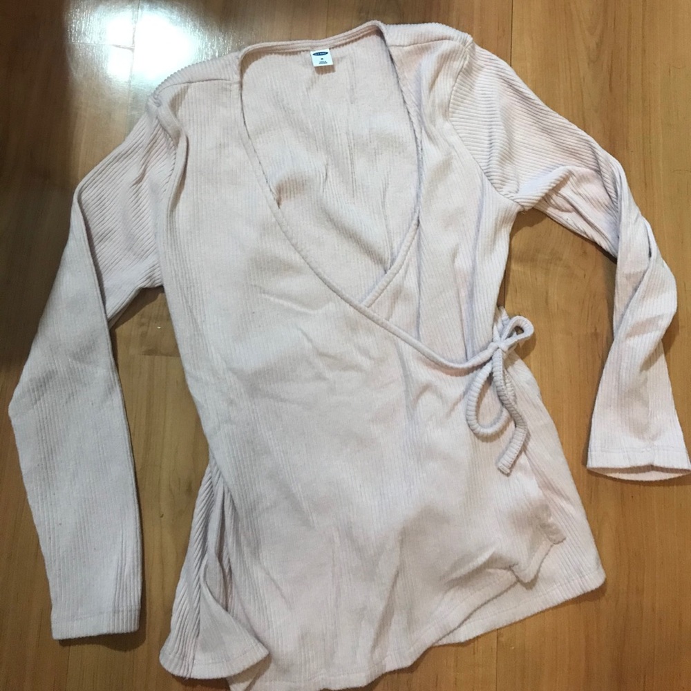 Light pink wrap shirt
